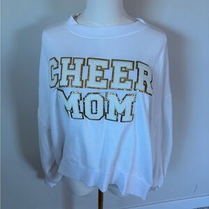 Judith March White and Gold Sweatshirt